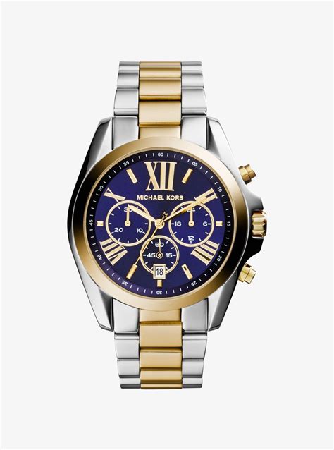 michael kors two toned watch|oversized bradshaw two tone watch.